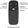 Klaus Electric Fireplace Insert with Fire Crackling Sound, Glass Door and Mesh Screen, 750/1500W, Black, 33 1/16 Inches Wide 4