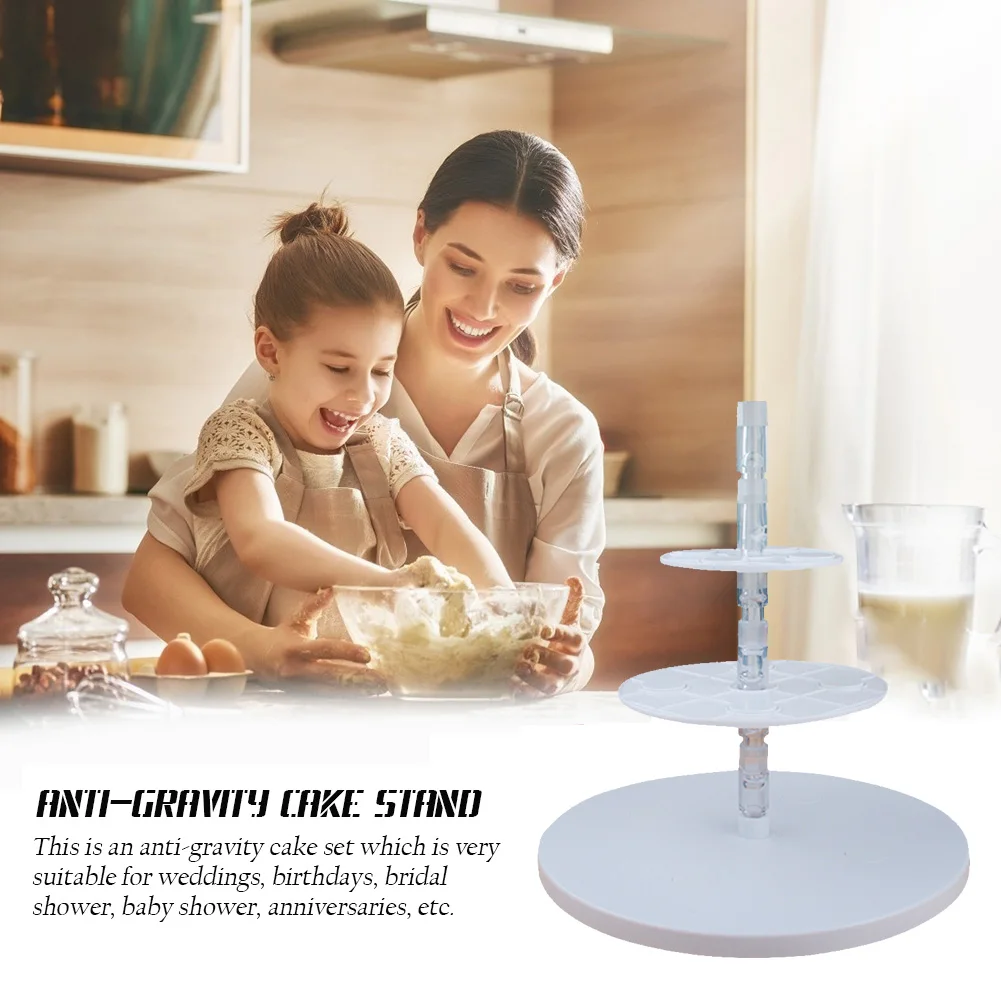 Anti Gravity Cake Pouring Kit Cake Stand Support Structure Frame DIY Tools Party Decor for Birthday Wedding Baby Shower