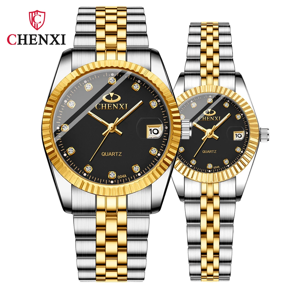 CHENXI Brand Watches Couple Items Business Fashion High Quality Men Women Quartz Watches Gifts For Couple Watch Free Shipping