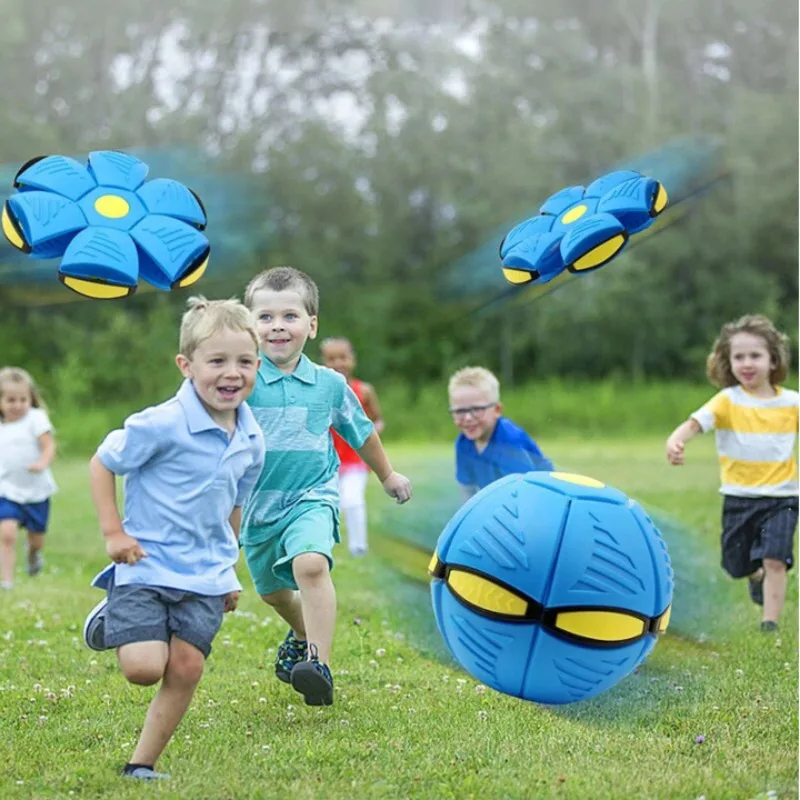 

Flying UFO Flat Throw Disc Ball Without LED Light Magic Ball Toy Kid Outdoor Garden Beach Game Children's Sports Balls