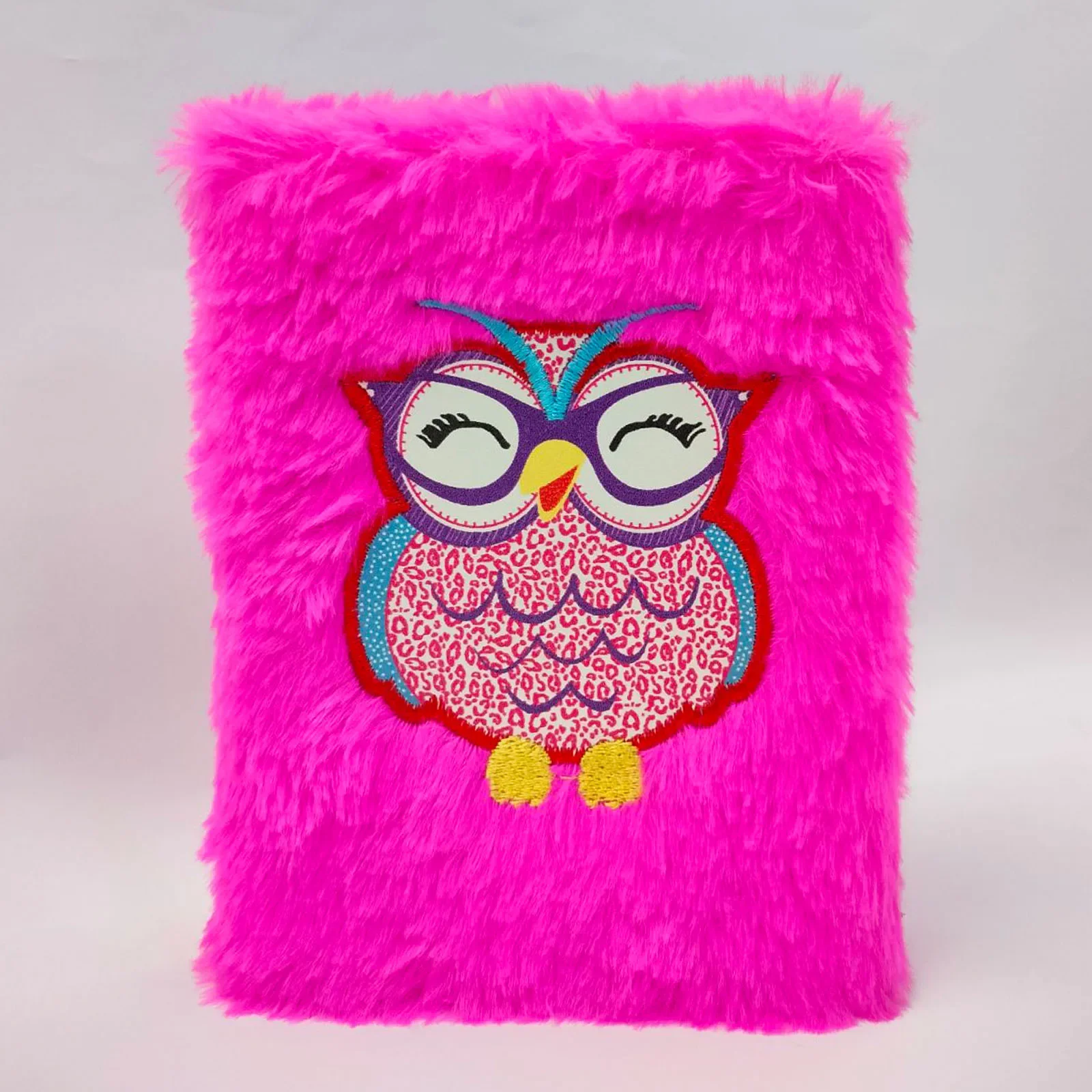 1pc A6 Lovely Animals Lined Notebook Plush Diary for Students Teens Fuzzy Journal Writing Notebook 2