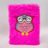 1pc A6 Lovely Animals Lined Notebook Plush Diary for Students Teens Fuzzy Journal Writing Notebook 2