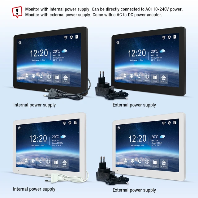 Hayway Tuya Wireless Video intercom Kit 10 "IPS Full Touch Screen 1080P Camera With Mobile Detection Support one-key Unlock 4