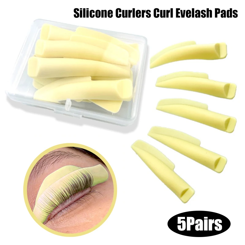 5 Pairs Silicone Curlers Curl Eyelash Pads Set Eye Lash Extension Perm Tools Eyelash Lifting Kit Accessories Reusable