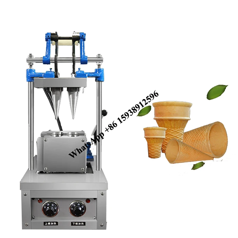 Ice Cream Cone Machine Commercial Double-headed Egg Tray Mold Maker Crispy Molding Machine