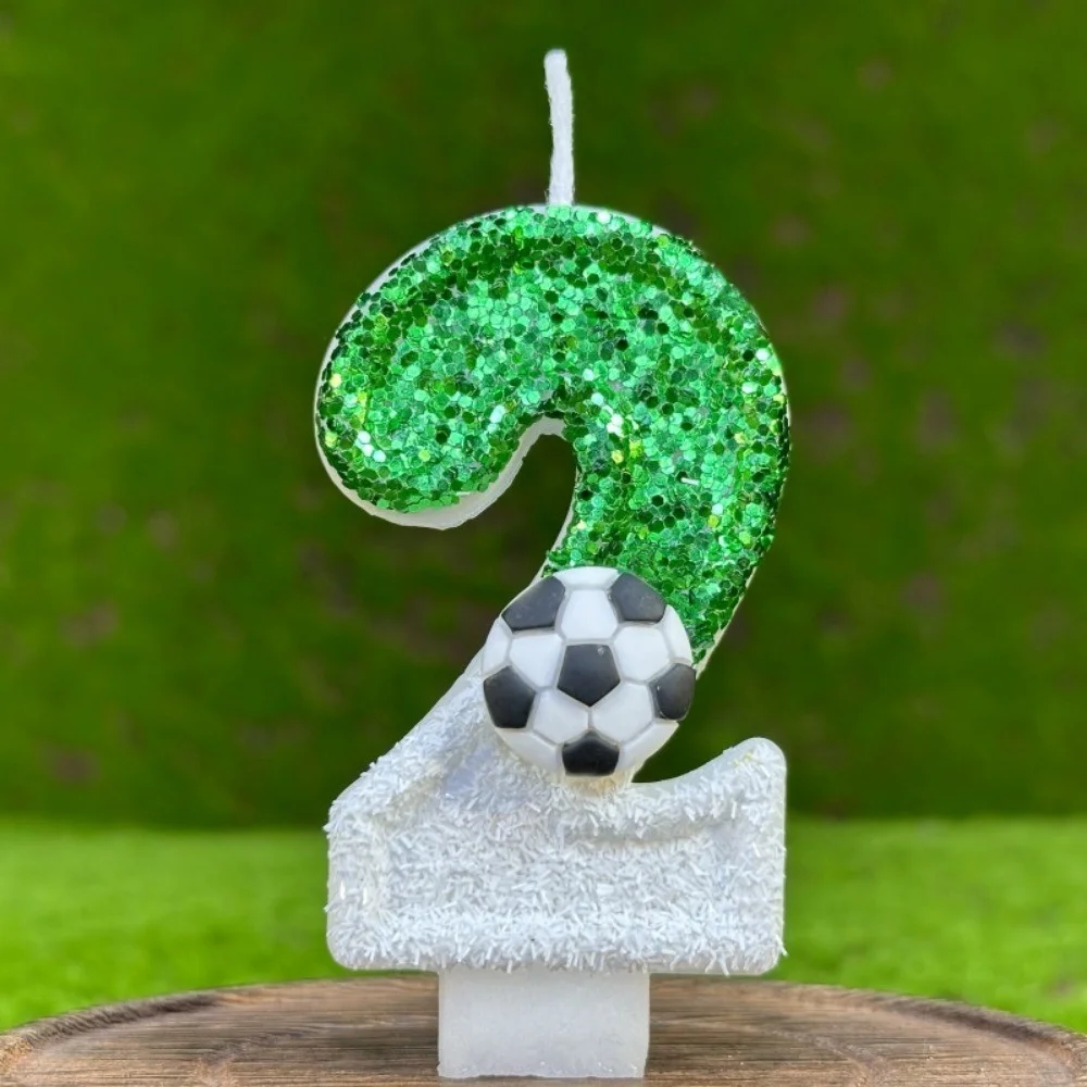 Creative Football 0-9 Digital Birthday Candle 1Pc Cake Decoration