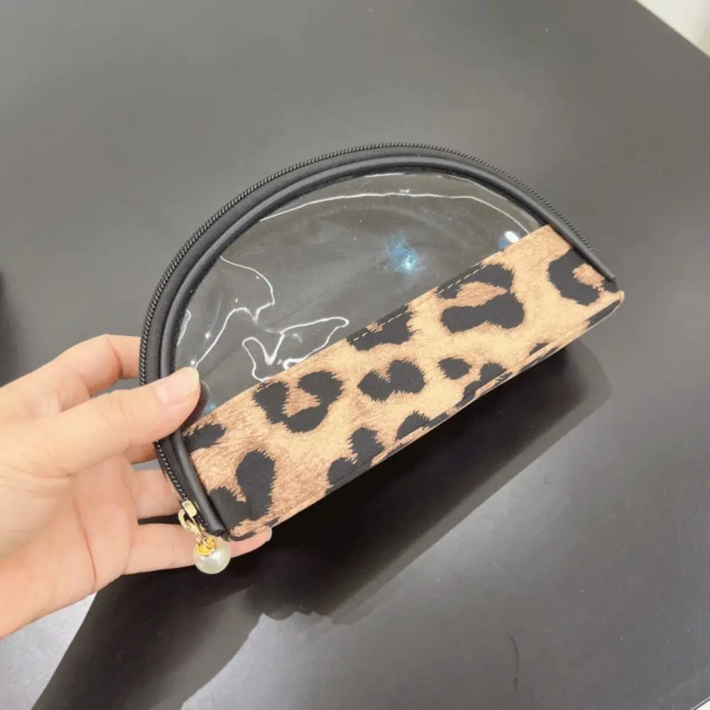 Modische Perlen-Reißverschluss-Kosmetiktasche für Damen Große Kapazität Leopardenmuster Reise-Organizer-Tasche Tragbare Handtasche für Reisen – Detail 13
