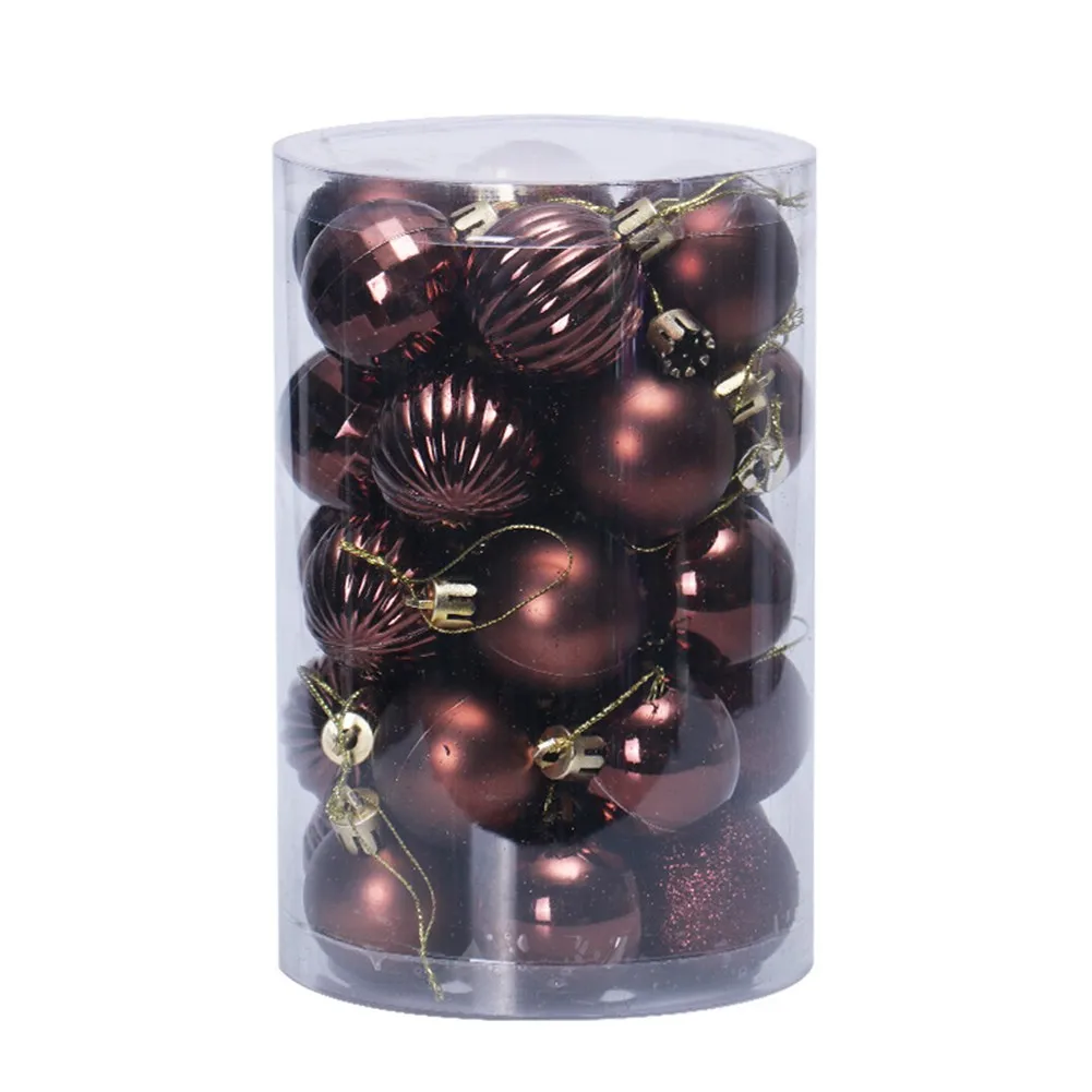 

34 PCs Christmas Ball Decorations 2023 Xmas Tree Hanging Pendant Baubles For Home Party Ornaments Shatterproof 4cm 8 Colors
