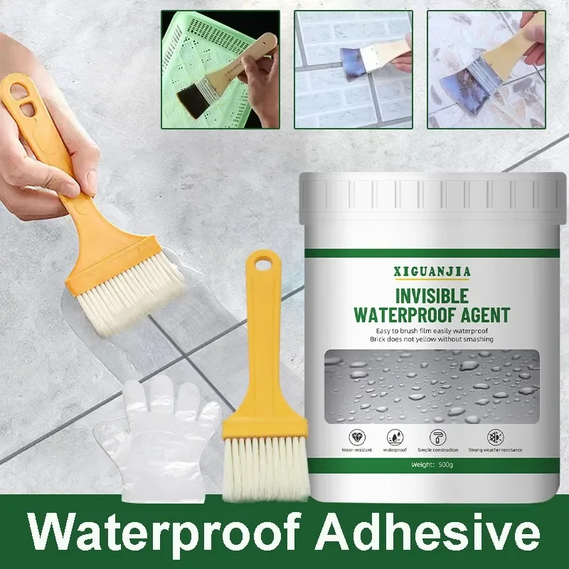 Waterproof Agent Sealing Coating 300/500g waterproof sealant With Brush Leak-Free Glue Adhesive Strong Sealant Toilet Home Repair Tools