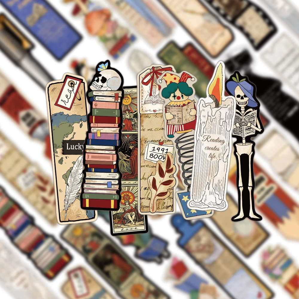 30PCS Retro Reading Theme Bookmarks Decoration Tags Books Novels Books Gifts Decoration floral painting bookmark silicone bookmark paper bookmark acrylic bookmark bookmark page holder bookmark holder stained glass bookmark bookmarks stationery supplies