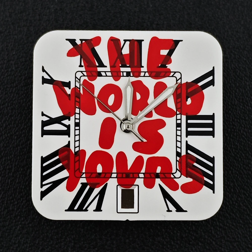 Square Dial 'Time is Money' Customized Watch Face for Premium Watch Accessories