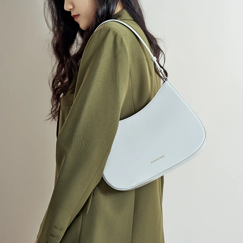 

Small group design new style French stick genuine leather fashionable underarm women's bag