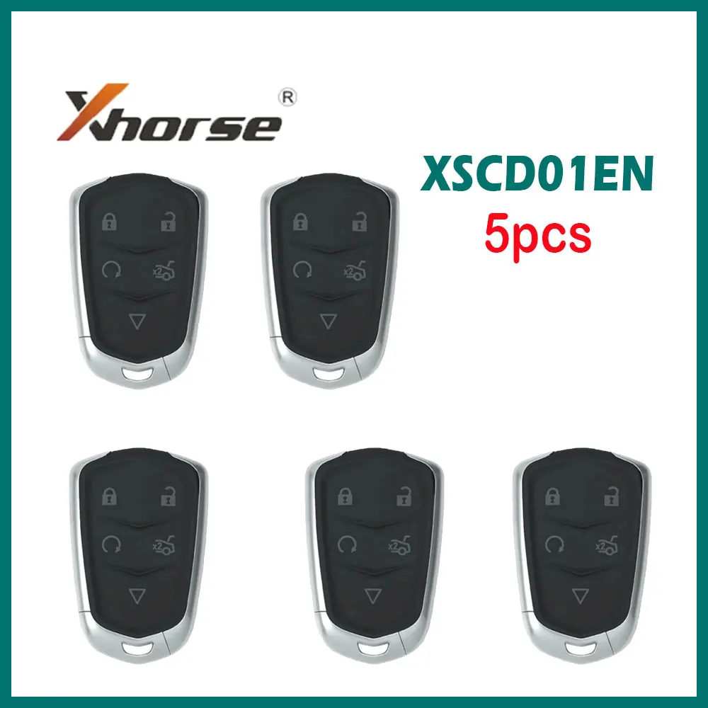 

5pcs Xhorse XSCD01EN XM38 Universal Smart Key for Cadillac Style 5 Buttons car remote key for for VVDI Key Tool VVDI2 car key