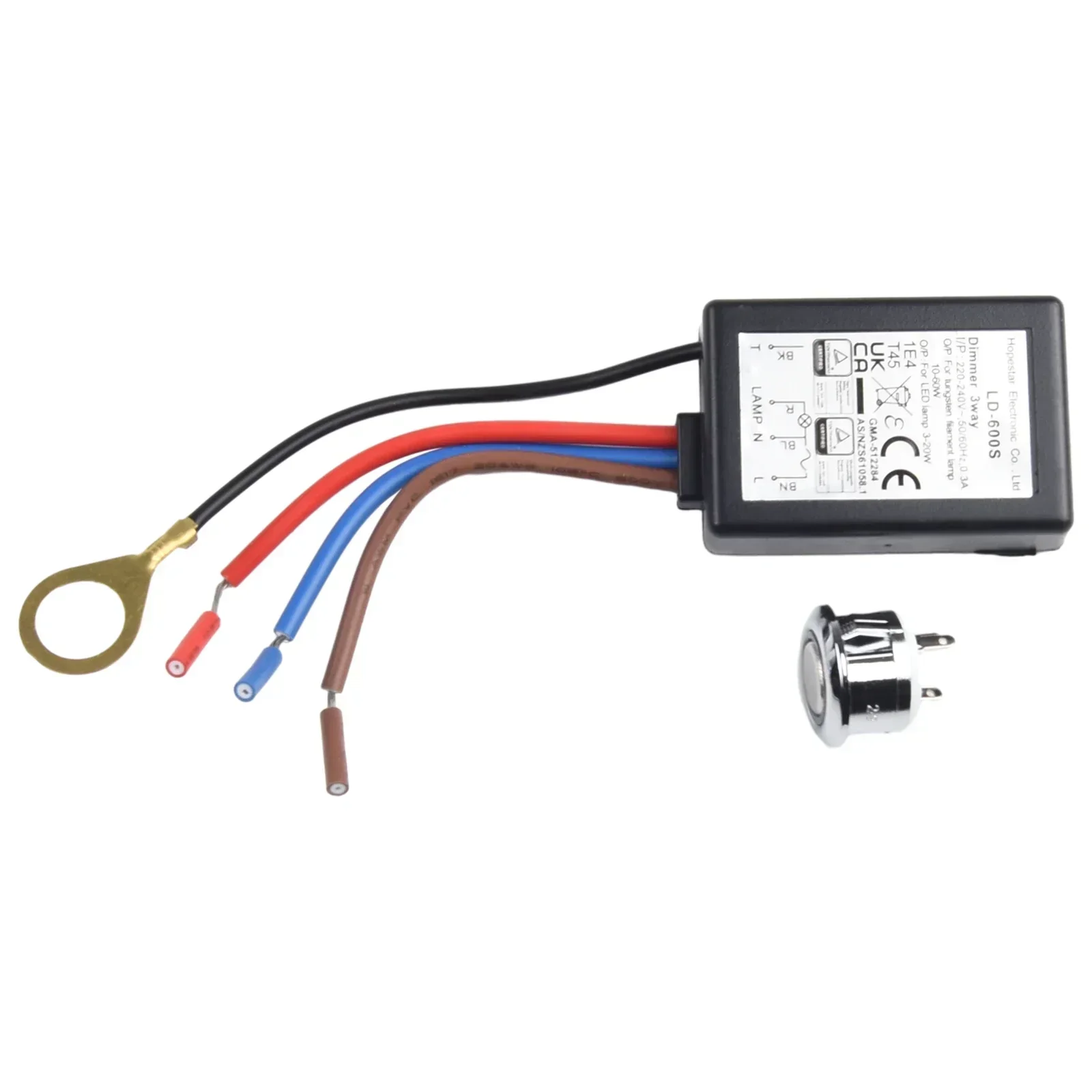 LD 600S EU Touch Dimmer Switch 3 Way Finger Touch Dimming ON/OFF for LED/Incandescent TUV/EMC/CE/SAA Certified 4