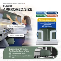 Ryanair 40x30x20 Travel Backpack Vacuum Compression Backpack , Wizzair Cabin Bag 15.6" Laptop Travel Bag，Storage Bag, Schoolbag 3