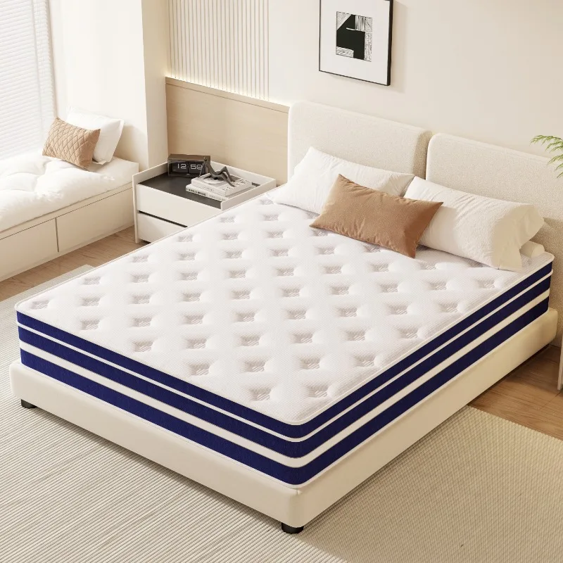 12 inch Queen Mattress, Memory Foam & Spring Hybrid Medium Comfort Queen Size in a Box,Adult 2