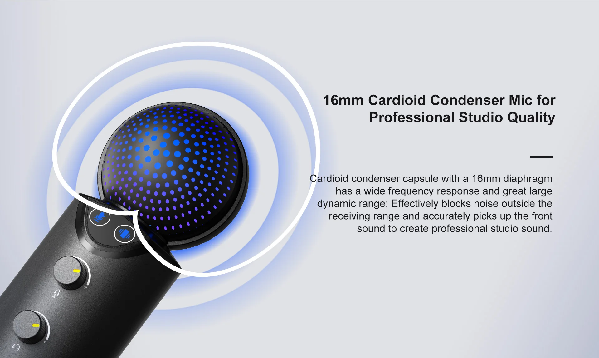 7RYMS AU02-K1 RGB Cardioid Condenser USB Microphone Kit description image 2