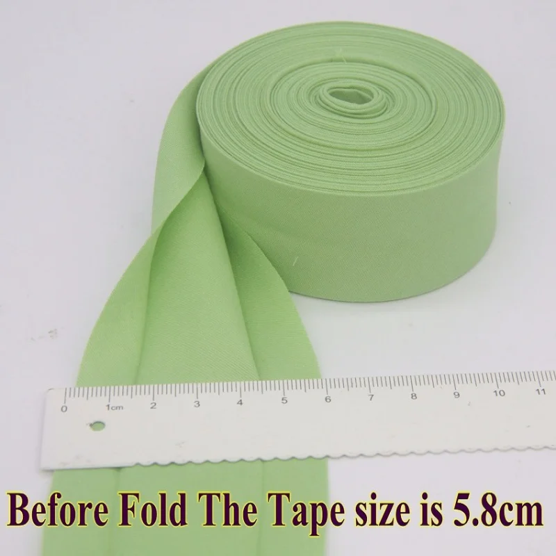 Cotton Bias Binding Tape 30mm x 5meters Size solid color DIY handmade sewing material cotton bias tape cotton webbing tapes
