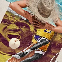 POP Basketball Player L-LeBron- James Basketball Microfiber Beach Towel Absorbent Quick dry Soft Yoga Swimming Resort Towel 2