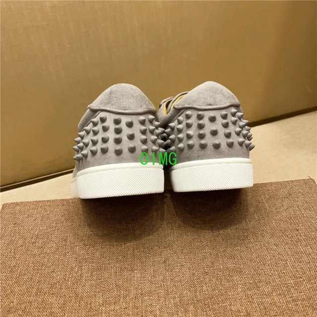 2023 New Luxury Shoes, Red Bottom Shoes, Men's Shoes, Rivets, Low-top  Leather, All-match Casual Sneakers Man Shoes - Leather Casual Shoes -  AliExpress