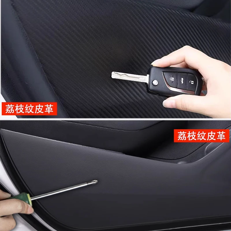 Car Door Protection Film For Kia EV6 Leather Door Anti Kick Pad Anti Scratch Step Protection Film