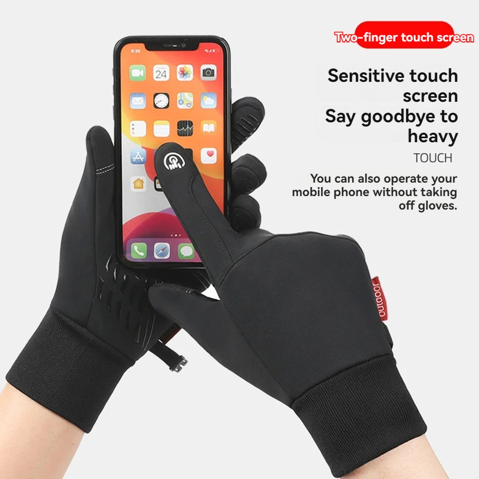 GTUBIKE Autumn Winter Outdoor Cycling Gloves Gym Fitness Sports Running Warm Touch Screen Nonslip Gloves Motorcycle Gloves