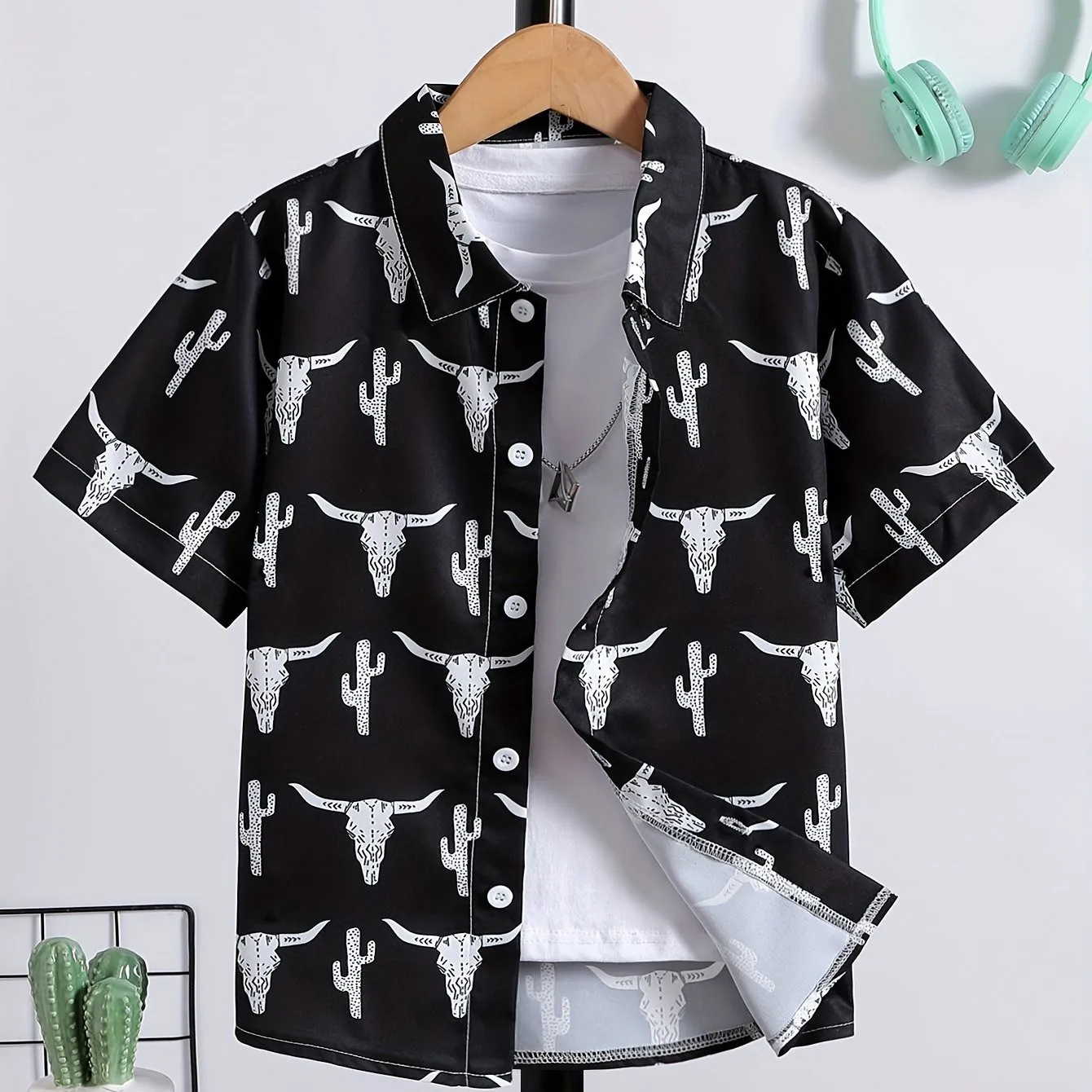 Kids Shirts Casual Loose Fit Shirt Kids Clothes Short Sleeve Cool Cozy Summer Beach for Boys And Girls Holiday Wear Children Blouses