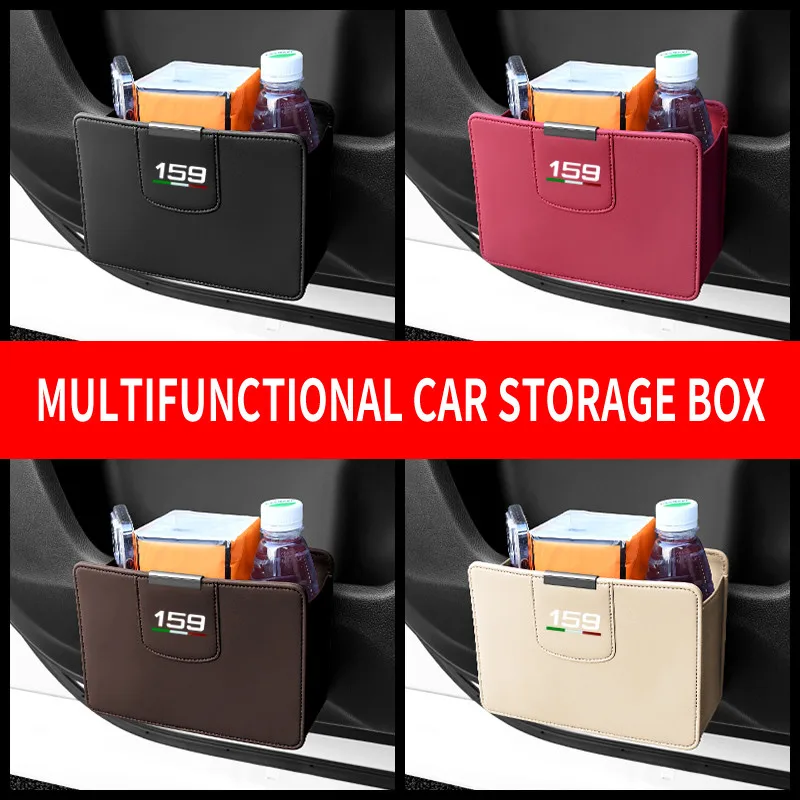 

Car storage box, door storage box, rear seat backrest trash can, suitable for Alfa Romeo 159 Logo hanging storage bag