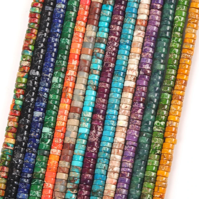 

4x2mm Natural Imperial Turquoise Spacer Beads DIY Bracelet Necklace Jewelry Key Chain Loose Bead Accessories Wholesale