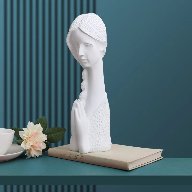 

Pure Prayer Girl Angel Decoration Living Room Dining Room TV Cabinet Decoration Villa Home Decoration Buddha Statue Sculpture