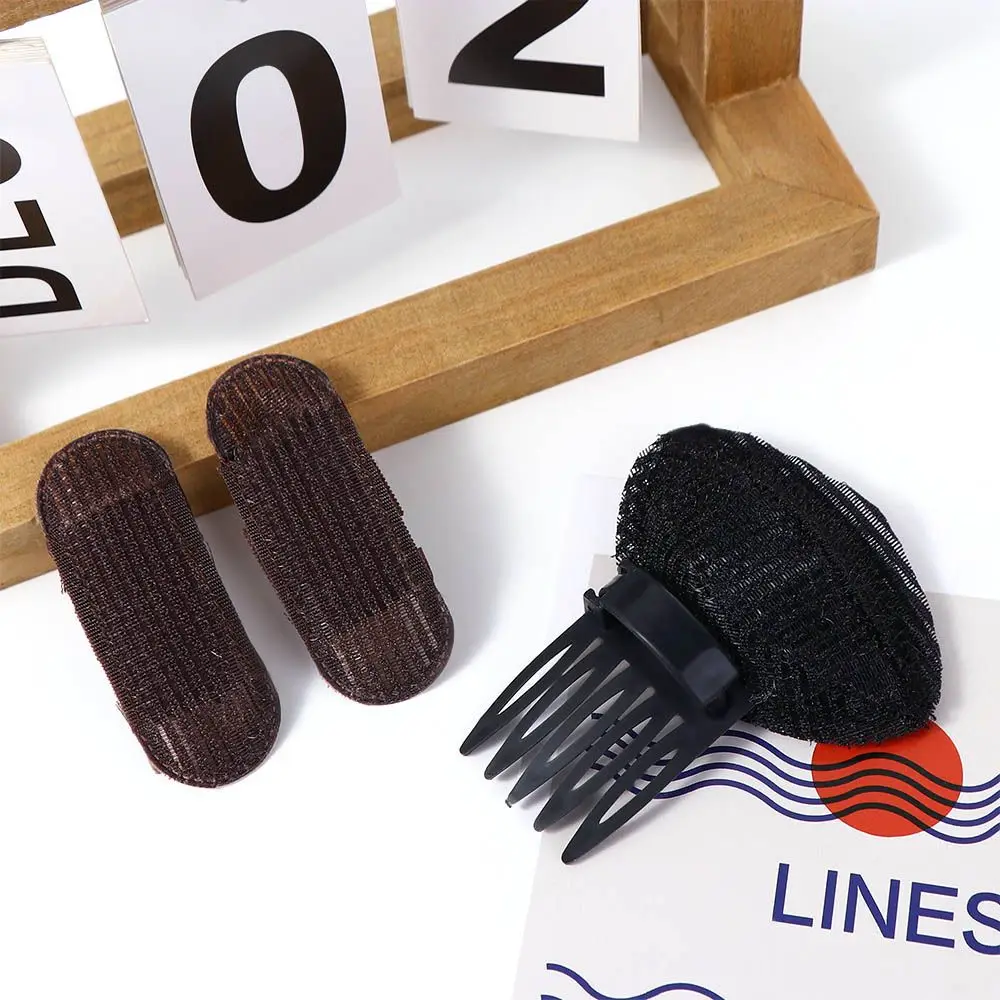 Description Picture 6 of itemBrown Hair Styling Tools Natural Bangs Hairpin Puff Hair Cushion Fluffy Hair Pad Invisible Hair Bun Clip Sponge BB Hair Clip