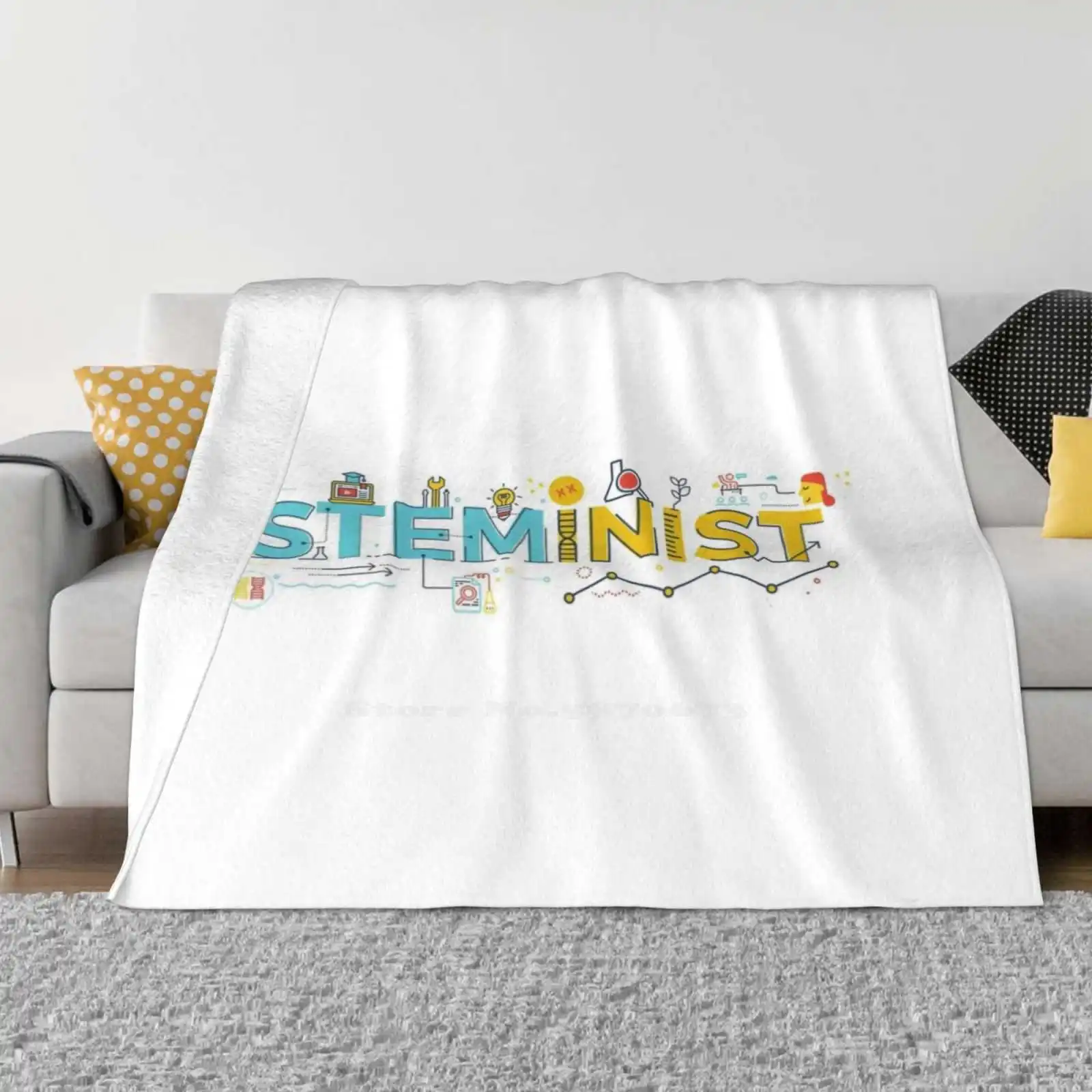 

Steminist Creative Design Comfortable Warm Flannel Blanket Steminist Science March Femisinm Feminist Science Nerd Science Geek