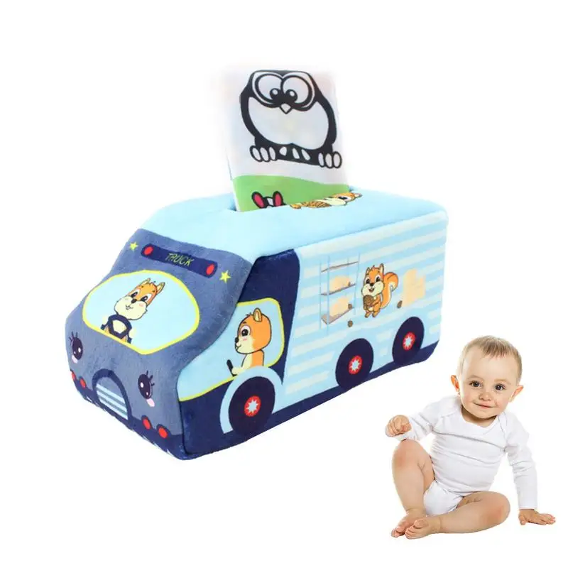 

Montessori Tissue Box Toy Sensory Pull Along Tissue Box Educational Travel Toy Car Shape Tissue Box Toy Sensory Toy For Girls Bo