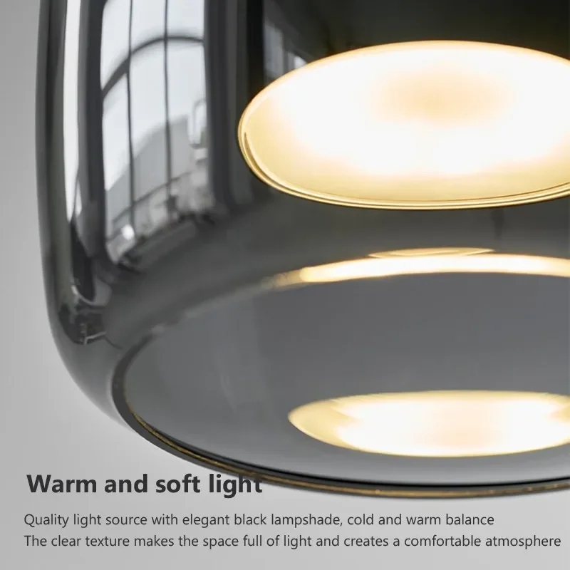LED Modern Glass Pendant Light Amber Hanging glass Lamp For Dining Room Bar Indoor Decor Lighting Bedroom Bedside Led Luminaire Pendant Lights Pendant Lamp Rope Pendant Lamp