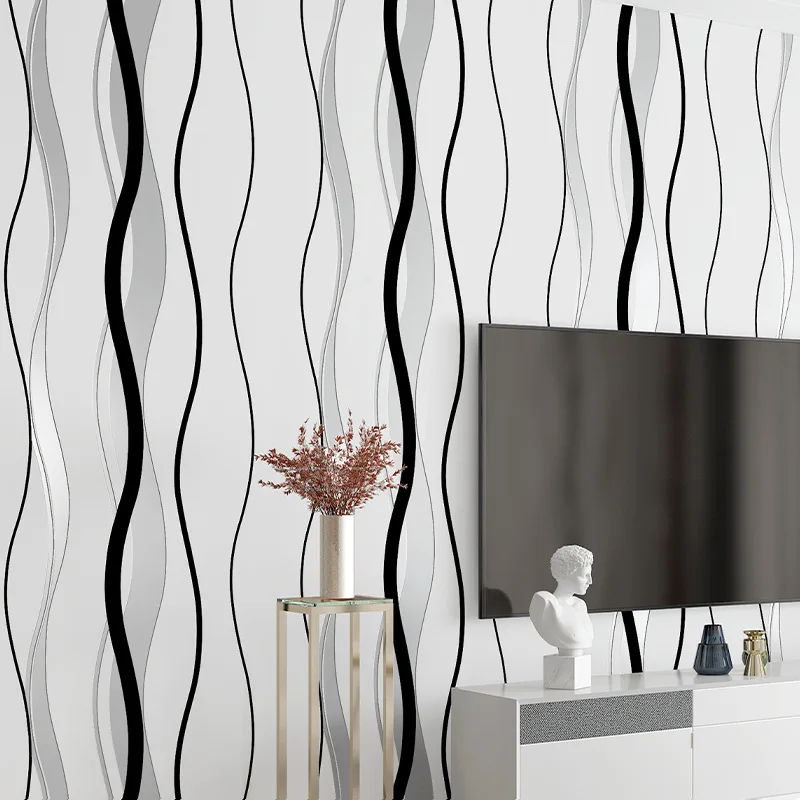 Deerskin Velvet Wallpaper with Nordic Geometric Patterns Lines Simple Vertical Stripes Living Room TV Background Wallpaper beibehang customize the new modern visual space office simple and atmospheric geometric architectural wallpaper papier peint