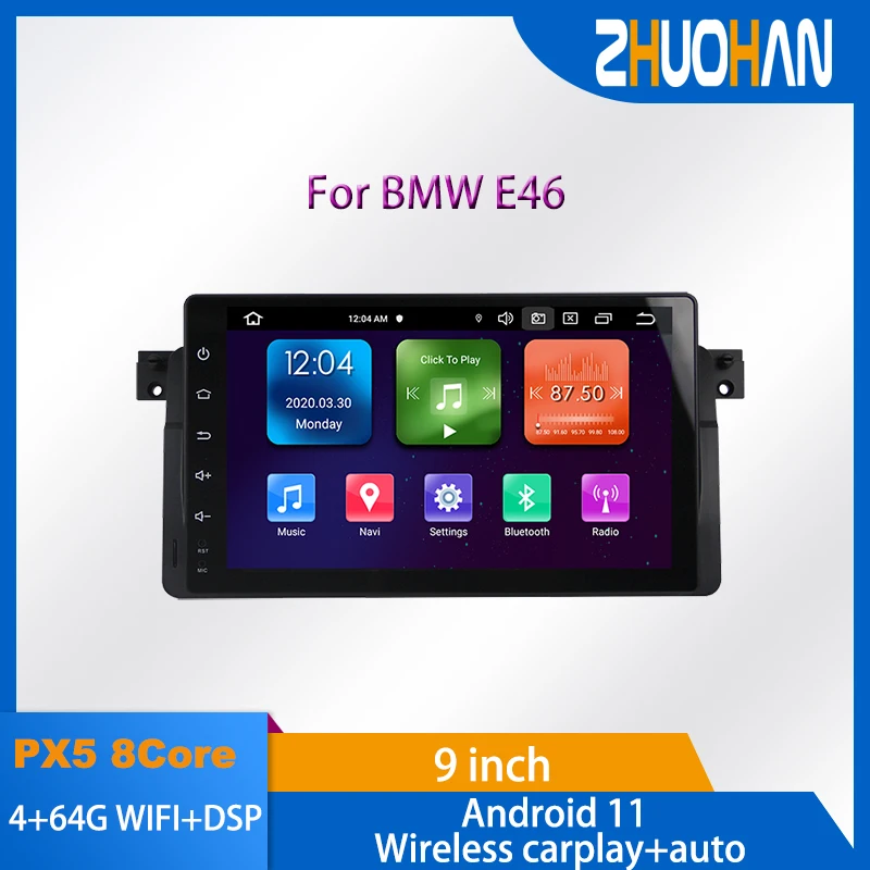 Android 11 Car Dvd Player Car Multimedia Play Per Bmw E46 Navigazione Gps Radio Dsp Carplay Auto Stereo