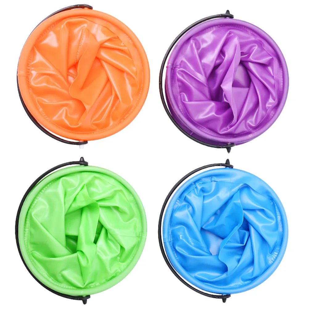 4Pcs 접이식 플라스틱 펜 세척 배럴 가정 학교 야외 사용을 위한 휴대용 내구성 경량 매력적인 디자인 그린 블루