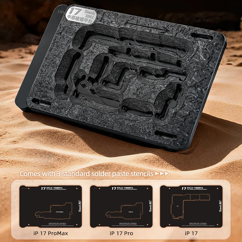 QianLi 중간층 플랜팅 틴 BGA 리볼링 플랫폼 스텐실 포함 아이폰 X 11 ..