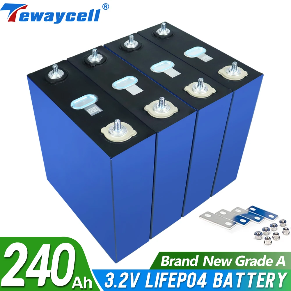 

2023 NEW 3.2v 240Ah Lifepo4 Rechargeable Battery Lithium Iron Phosphate Solar Cell 12v 24v 36v EU US Tax Free