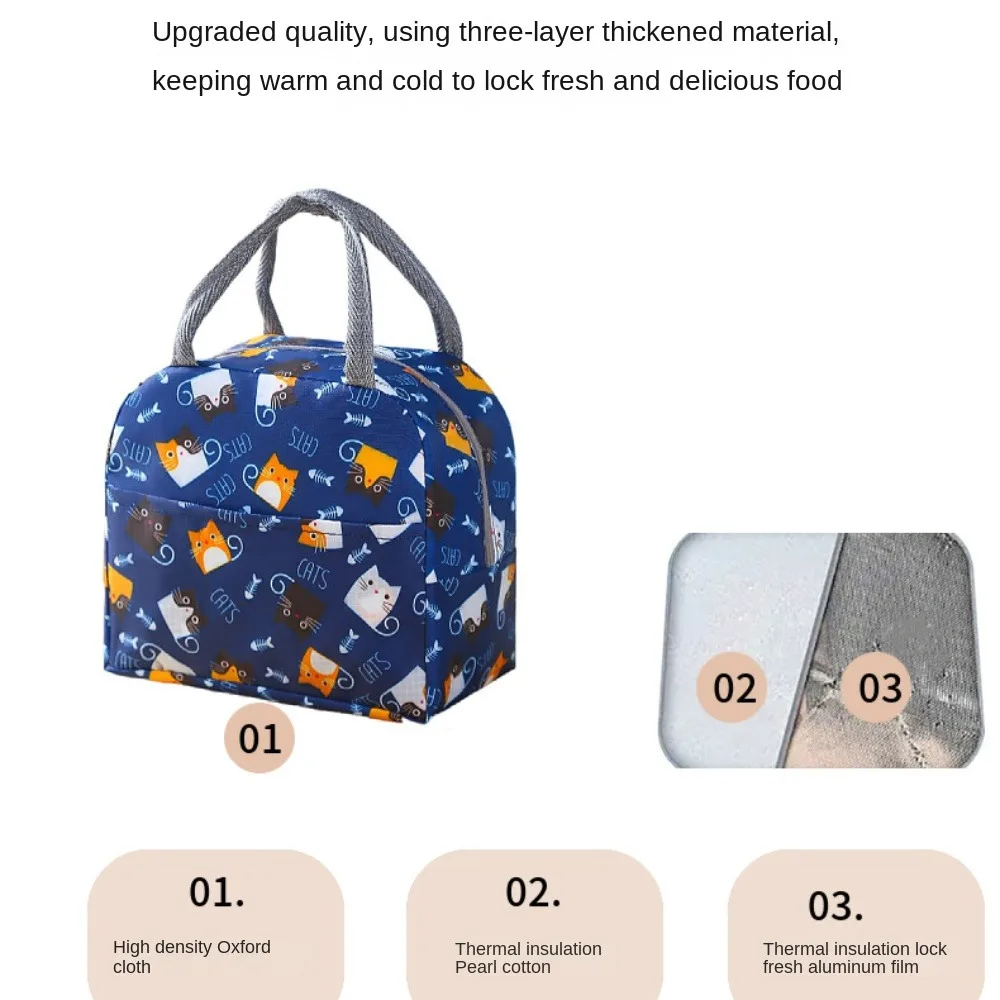 Lunch Bag lunch bag cooler bag Cartoon Cartoon Lunch Box Bag New Portable Large Capacity Cooler Lunch Bag Thermal