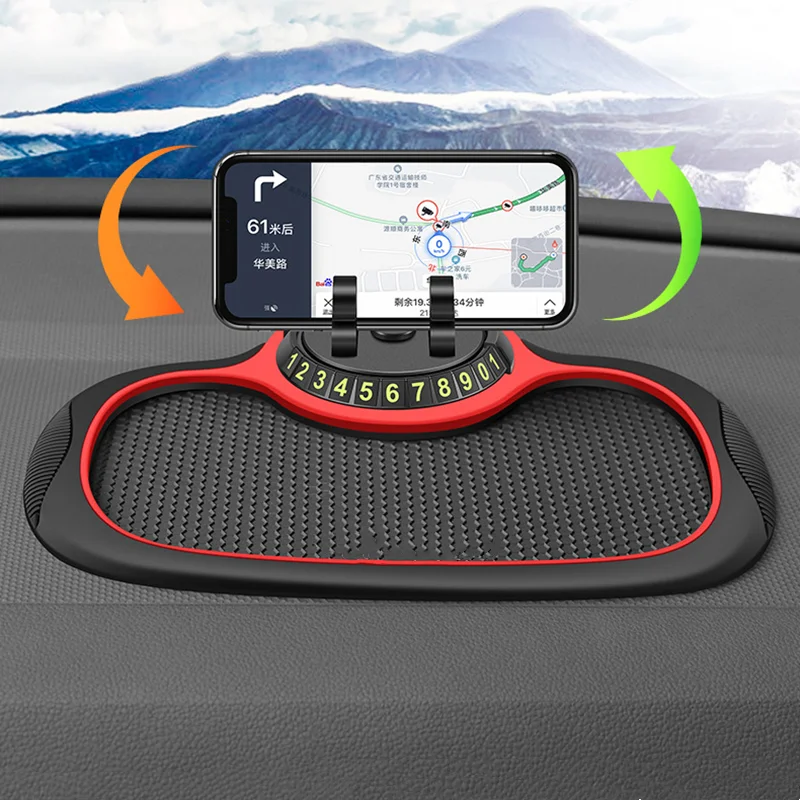 Car Dashboard Anti-slip Rubber Mat Mount Holder Pad Stand For Phone GPS  4-in-1