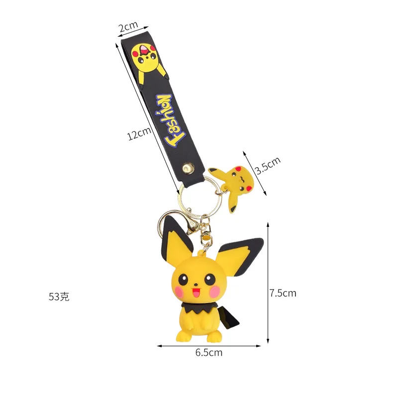 Porte-clés figurines Pokemon 5 styles pendentif Pikachu Pichu Raichu modèle  jouet poupée mignonne cadeau de noël pour filles Halloween acheter en vrac