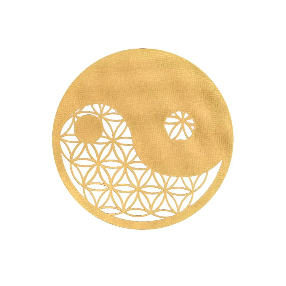 Sacred Geometry Gold Copper Metal Art Sticker for Crafting and Jewelry Making