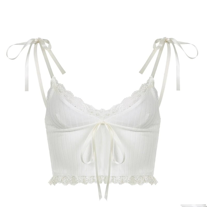 cute white lace crop tops