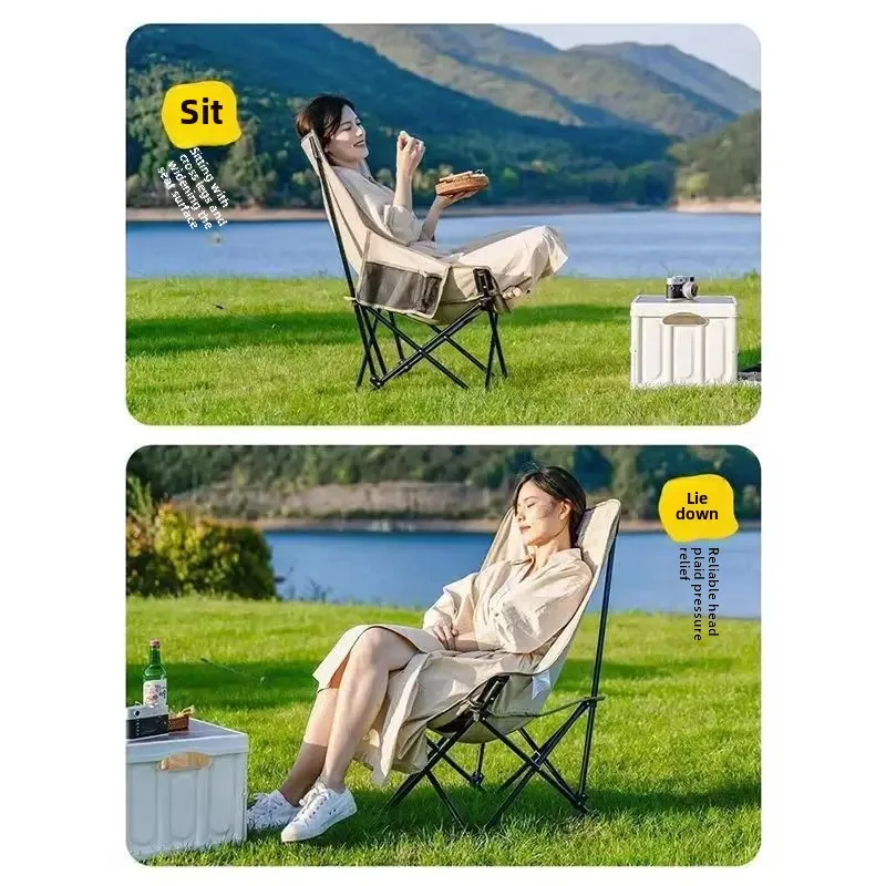 Outdoor Folding Chair Moon Chair Camping Folding Chair Stool Portable Stool Fishing Fishing Chair