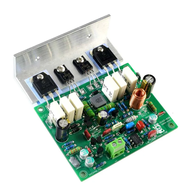 LJM Clone QUAD606 Board 125W 8R/ 250W 4R Mono Power Amplifier with Angle Aluminum DC +- 45V