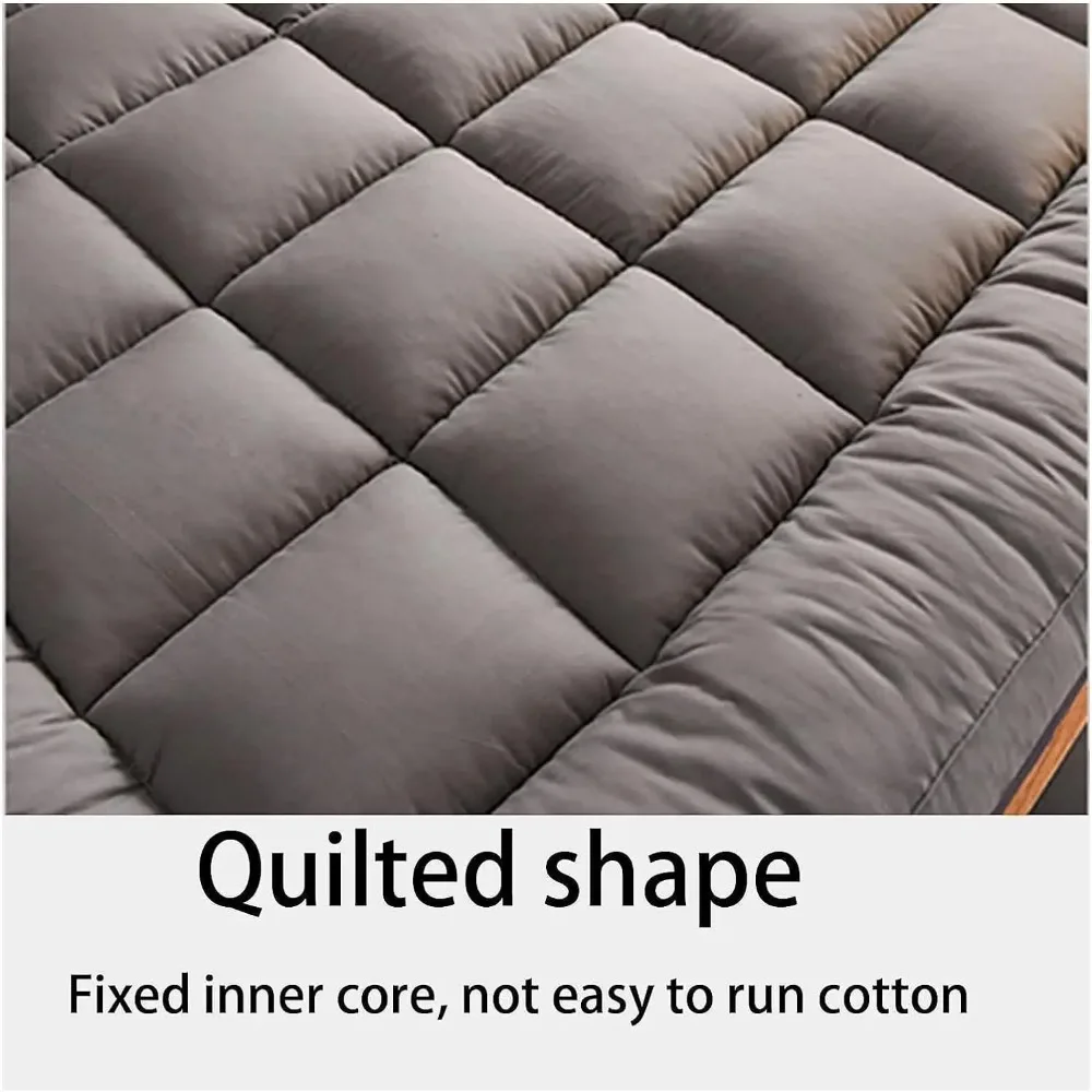 Japanese Futon Mattress Floor Roll Up Folding Soft Toppers Comfortable Tatami Mat Sleeping Pad For Twin Full Queen King Size Bed 2