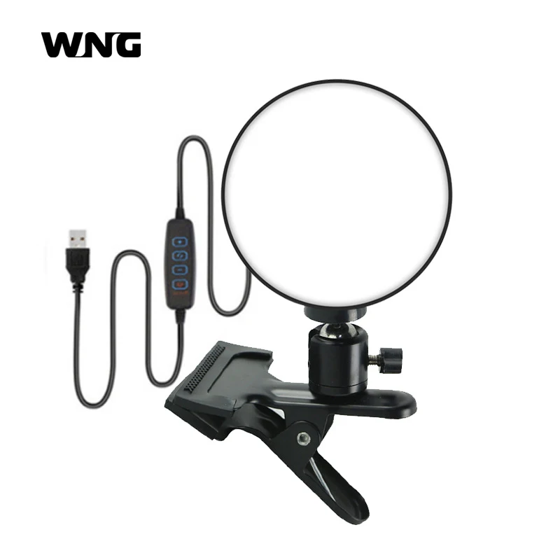 4'' Selfie Ring Light Webcam Light For iPad Tablet Laptop PC Video