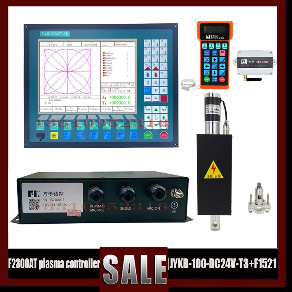 

Контроллер плазменной резки Cnc F2300at F2300a, пламенная плазменная козловая машина для резки, операционная система + f1521 + jykb-100-dc24v-t3