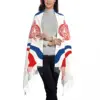 Personalized Printed Assyrian Suryoyo Flag Scarf Women Men Winter Fall Warm Scarves Syriac Aram Shawls Wraps 3